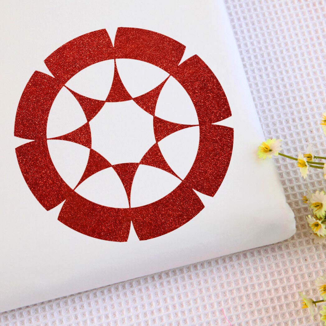 Glitter Heat Transfer Vinyl, Miayon Adhesive Vinyl Iron on HTV for T-Shirts Sports Clothing Garments or Heat Press Machine 9.8x59inches