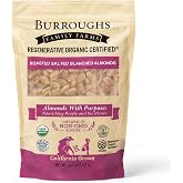 Burroughs Family Farms Organic Blanched Almonds, 2 lb, Roasted and Salted, Regenerative Organic Certified, Non-GMO, Gluten Free Keto Snack, Grown on a 6th Generation California Family Farm