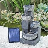 BTGGG Solar Powered Outdoor Fountain Garden Water Feature with LED Lights view 4