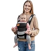 Shiaon Baby Carrier Newborn to Toddler(7-30lbs), Toddler Carrier with Adjustable Shoulder Strap, Baby Holder Carrier with Breathable Mesh Fabric, Black