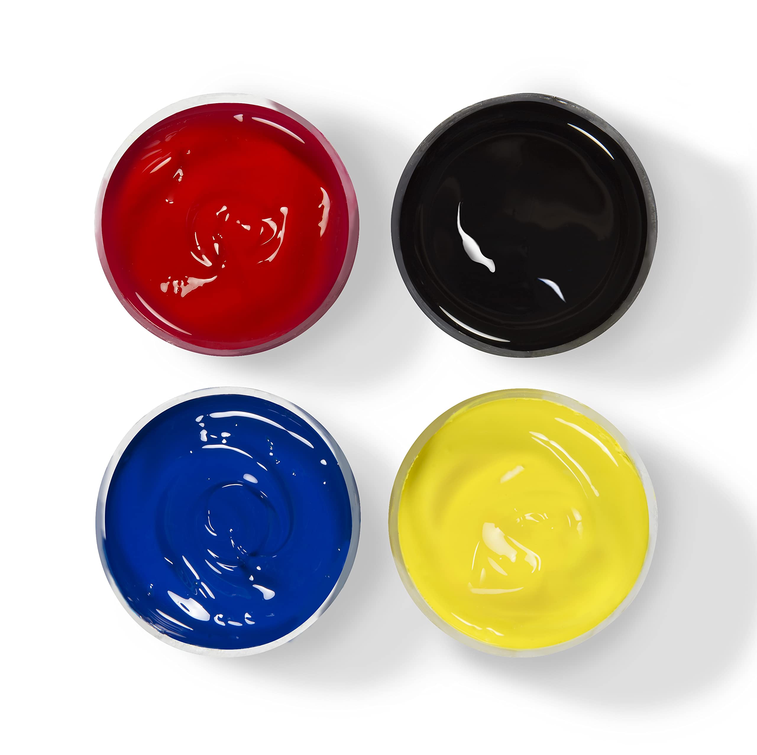 Speedball Fabric Screen Printing Ink Starter Set, 4-Colors, 4-Ounce for T-Shirt and Silkscreen Printmaking (Black, Yellow, Blue, Red)