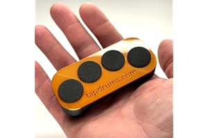 Tap Drums Silent - A Silent Fidget for Everyone, Inspired by Musicians - Great Gift Durable and Pocket Size (Copper Shiny)