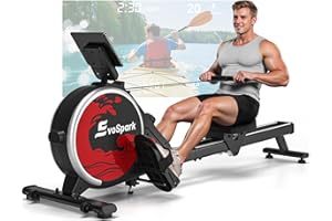 Rowing Machine, Magnetic Rowing Machines for Home Use with App Supported, 16/32 Levels Resistance Row Machine, 350 LB Weight 