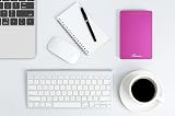 Sonnics 320GB Pink USB 3.0 Portable External Hard Drive view 3