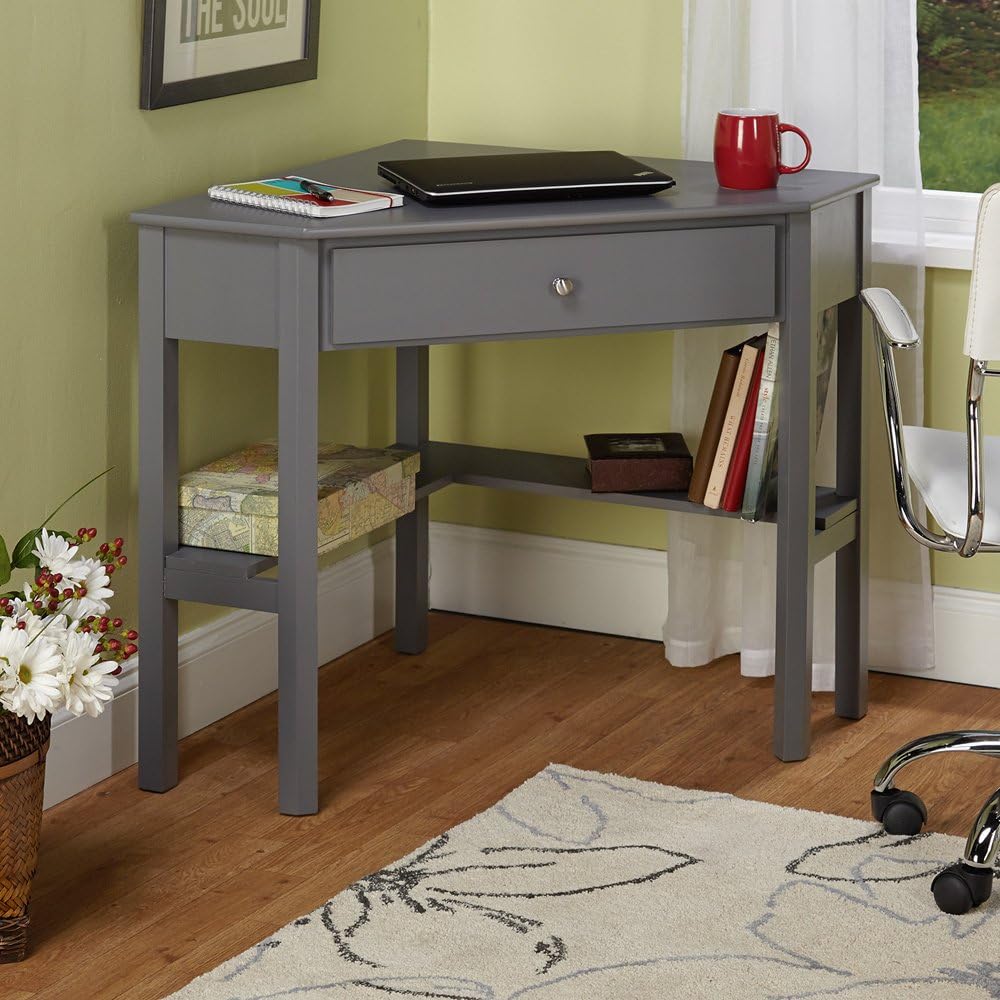 Simple Living Ellen Grey Corner Desk 