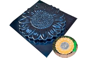 SVITMOLDS Concrete Mold DIY Sold 1 Mold Flower Stepping Stone Concrete Cement Mould Garden Path Floral Style (S54)