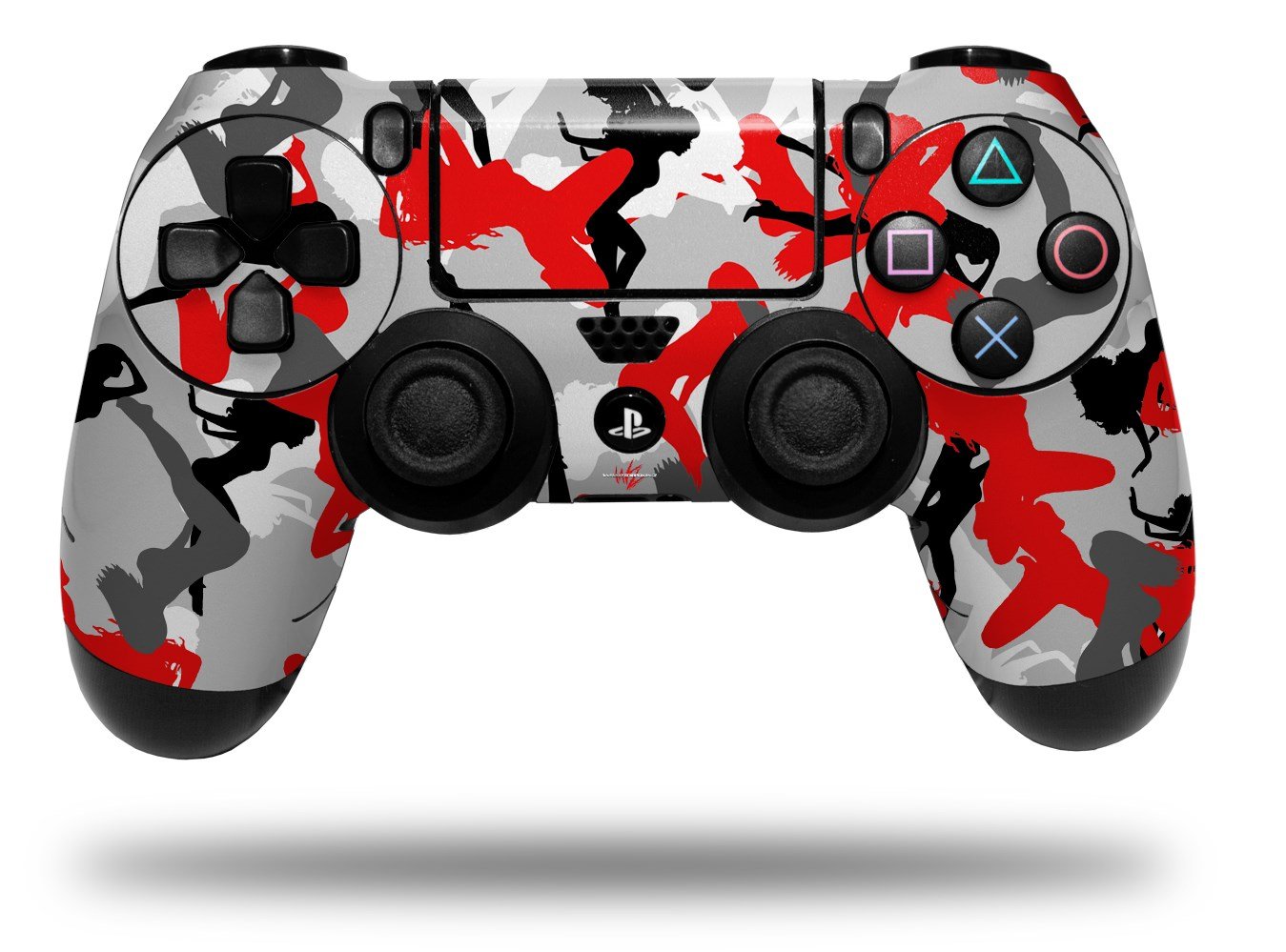 WraptorSkinz Skin compatible with Sony PS4 Dualshock Controller PlayStation 4 Original Slim and Pro Sexy Girl Silhouette Camo Red (CONTROLLER NOT INCLUDED)