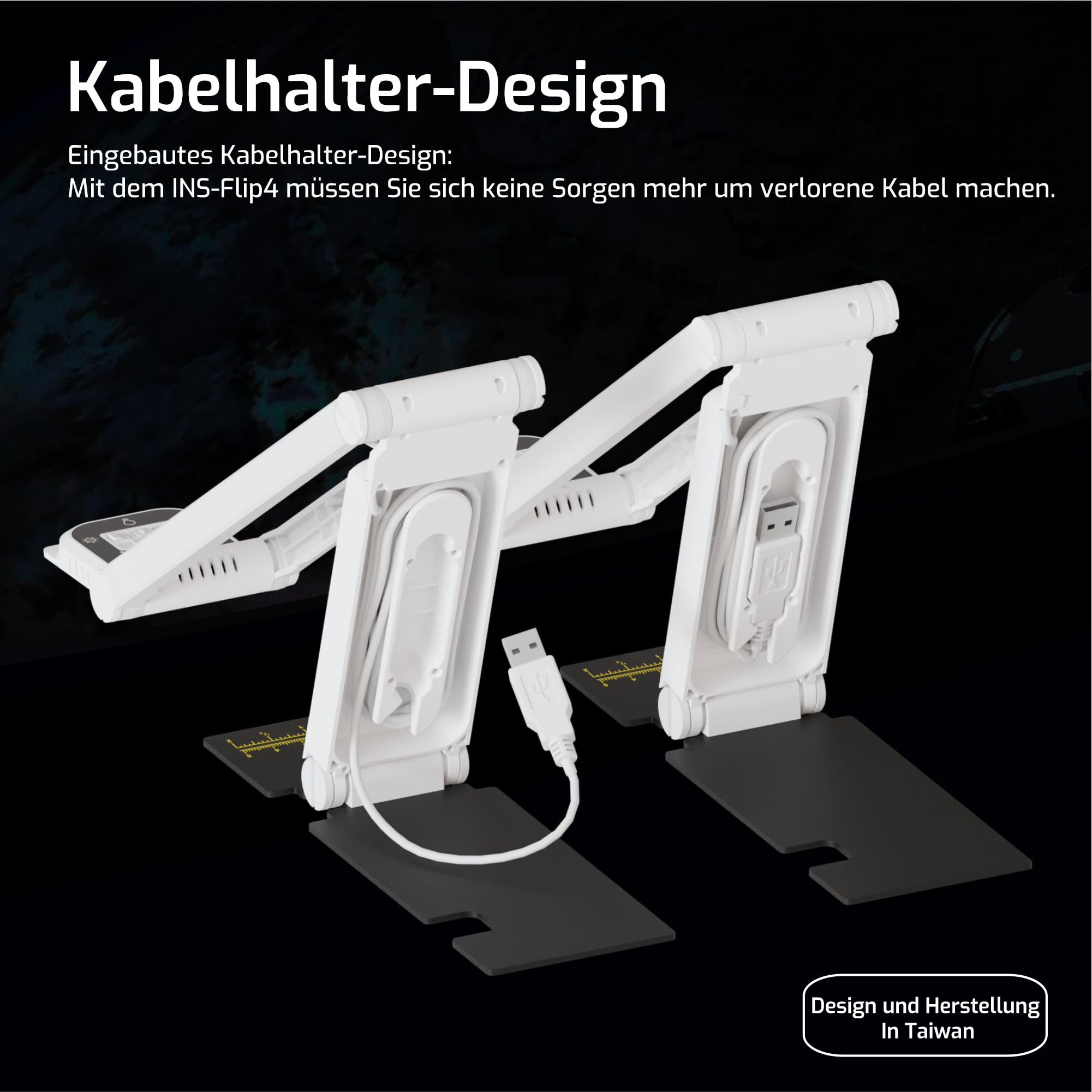 INSWAN INS-Flip 4 – 4K USB Dokumentenkamera/Webcam, 13MP UHD, faltbar, Ultraleicht (305g), Autofokus, Mikrofon & LED, für Unterricht & Webkonferenzen, kompatibel mit macOS, iPad, Windows, Chromebook 7