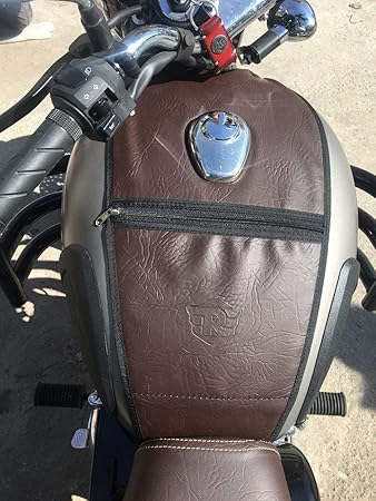 royal enfield leather tank cover