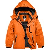 GEMYSE Boy's Waterproof Ski Jacket Fleece Winter Coat with Detachable Hood | Windproof, Insulated, Durable SBS Zippers, Multiple Pockets, for Snow Play &amp; Cold, Wet Weather