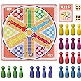 20 Inches Ludo Board Game,2-6 Players Ludo Game for Adults,Ludo & Parcheesi Board Games Suitable for Family Gathering & Party Night (Ludo Instruction Included)
