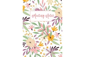 Meeting Notes: Business Notebook for Meetings and Organizer | Taking Minutes Record Log Book Action Items & Notes | Secretary Logbook Journal
