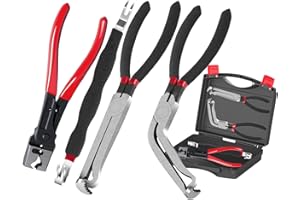SOUVLAND Electrical Disconnect Pliers for Cars - Fuel Line Petrol Clip Pipe & Automotive Hose Disconnect Tools for Push Tab Style Plugs