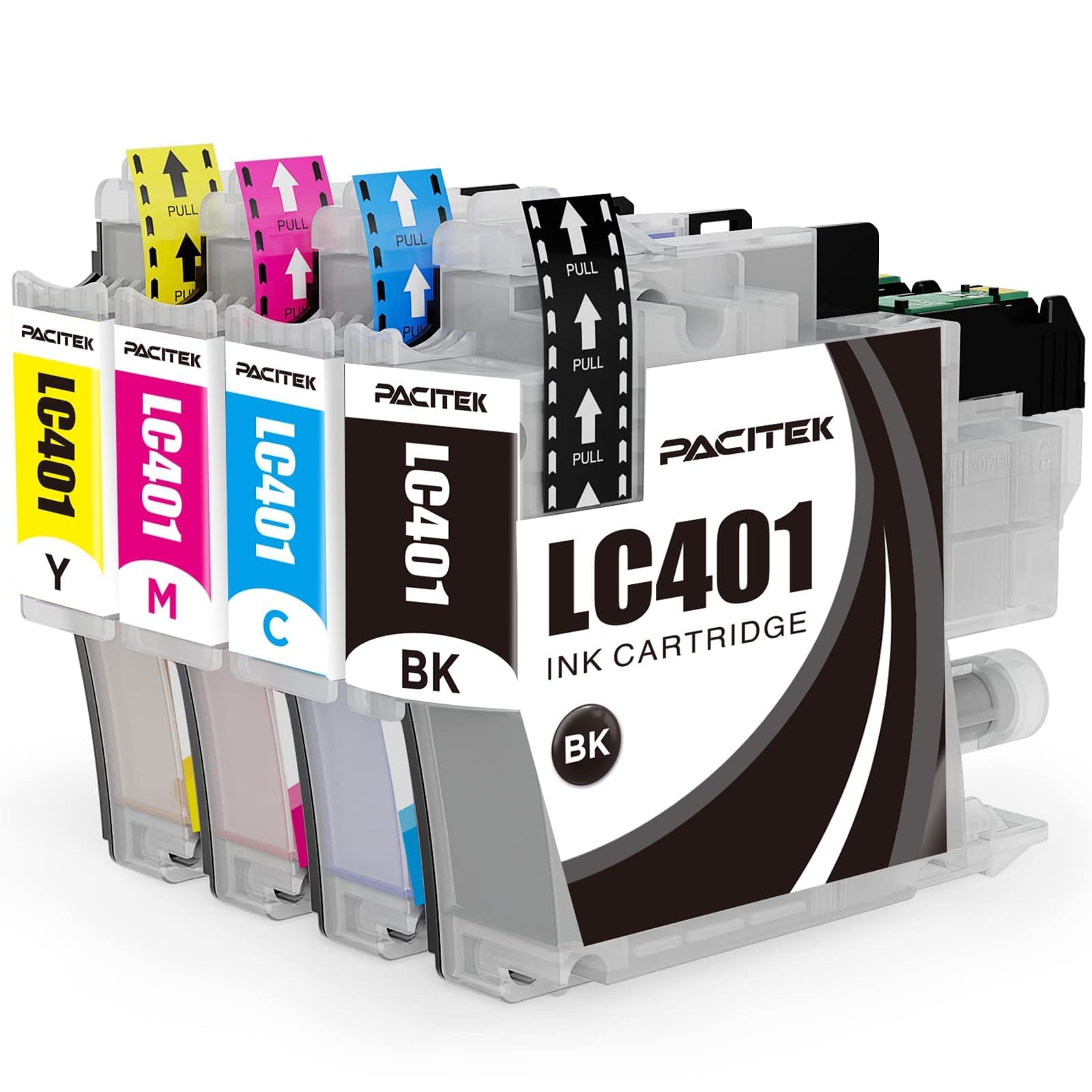 Photo 1 of LC401 Ink Cartridges Compatible for Brother LC401 Ink Cartridges Work with Brother MFC-J1010dw MFC-J1012DW MFC-J1170DW Printers (4 Pack,Black/Cyan/Magenta/Yellow)