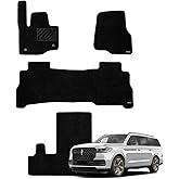 WENNEBIRD Superior Carpet Floor Mats for 2018-2024 Lincoln Navigator 7 Seats (Not for 8 Seats), 0.6-Inch Ultra-Thick, Noise-Reducing, All-Weather Waterproof Anti-Slip – 4-Pc Set
