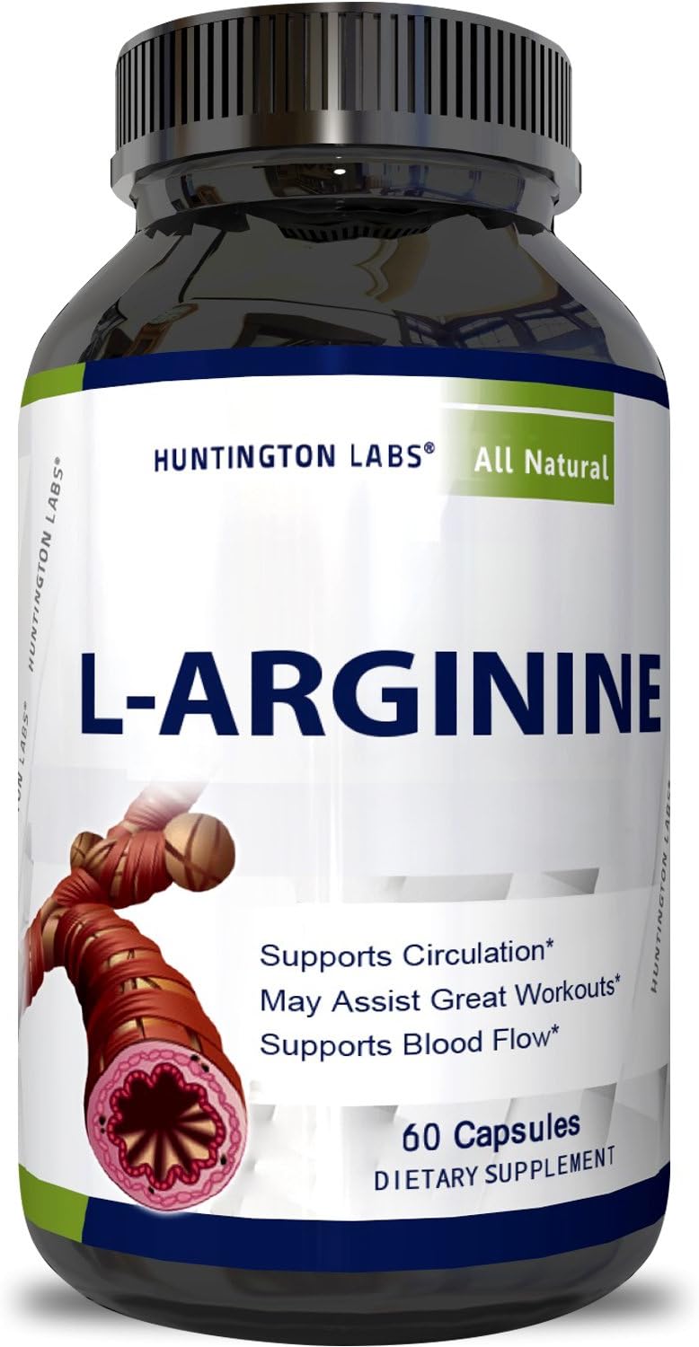 Purest L Arginine Supplement on the Market 60 Capsules Boost Nitric