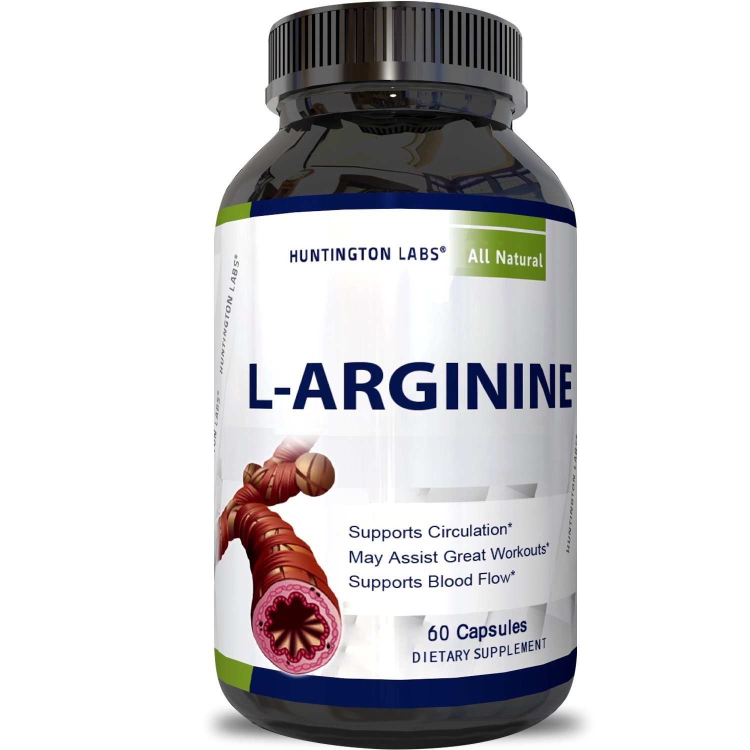 Purest L Arginine Supplement on the Market 60 Capsules Boost Nitric