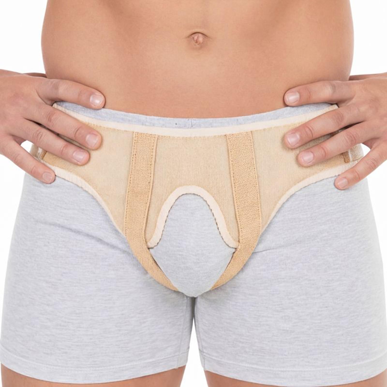 Vive Hernia Belt - Hernia Support Truss for Single/Double Inguinal or Sports Hernia - Two Removable Compression Pads & Adjustable Groin Straps - Surgery Recovery (Small)