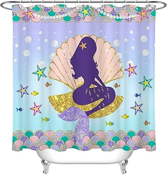 Amazon Com Bdhbhduio Starfish Gold Conch Purple Mermaid Fish