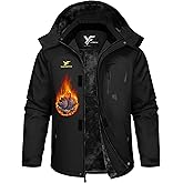 Yufawow Men's Ski Jacket Waterproof Warm Snowboard Jacket Insulated Winter Coat for Outdoor Cold Weather Sports Work
