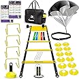 STUHOO Agility Training Equipment Set | Soccer Training Equipment for Kids Youth | Agility Ladder Speed Training Equipment with Bag | Football Training Equipment with Speed Hurdles, Cones for Footwork