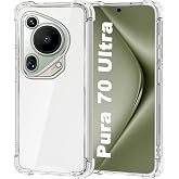USTIYA Case for Huawei Pura 70 Ultra Clear TPU Four Corners Military-Grade Protection Cover Transparent Soft funda