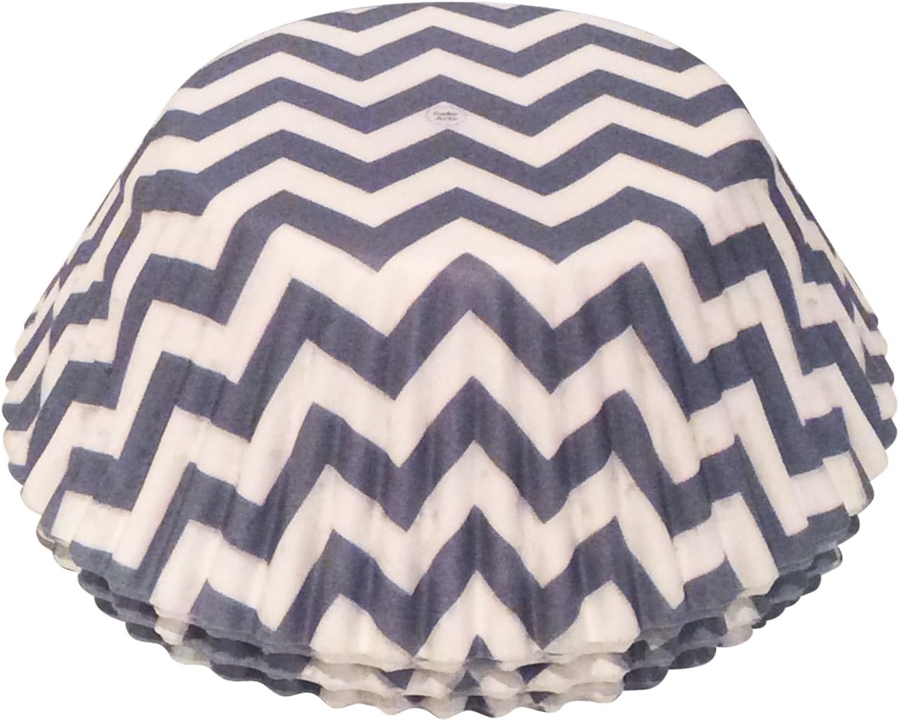75 Pieces Chevron Standard Cake Cases Dessert for Cake Muffin Cupcake Fairy Baking Moulds Chevron Paper Cases by CakeArte