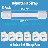 LifenC Adjustable Child Safety Locks 8 Pack Kitchen Cupboard Cabinets Drawers view 2