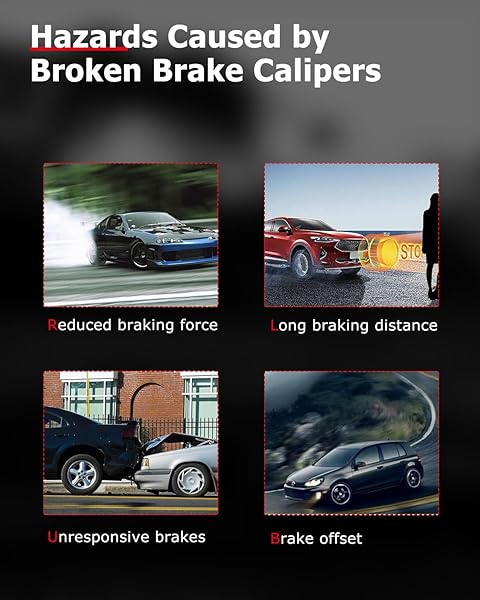 CCIYU FRONT LEFT & RIGHT BRAKE CALIPERS WITH BRACKET 18B5045 18B5044 FOR CHRYSLER 2008-2012 FOR DODGE 2007-2016 FOR JEEP 2007-2012 FOR RAM 2012 FOR VOLKSWAGEN 2009-2012 (2PCS)