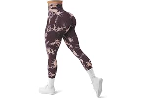 GILLYA Women's Scrunch Butt Lifting Leggings Seamless Tie Dye Workout Leggings Gym High Waisted Booty Lift Pants