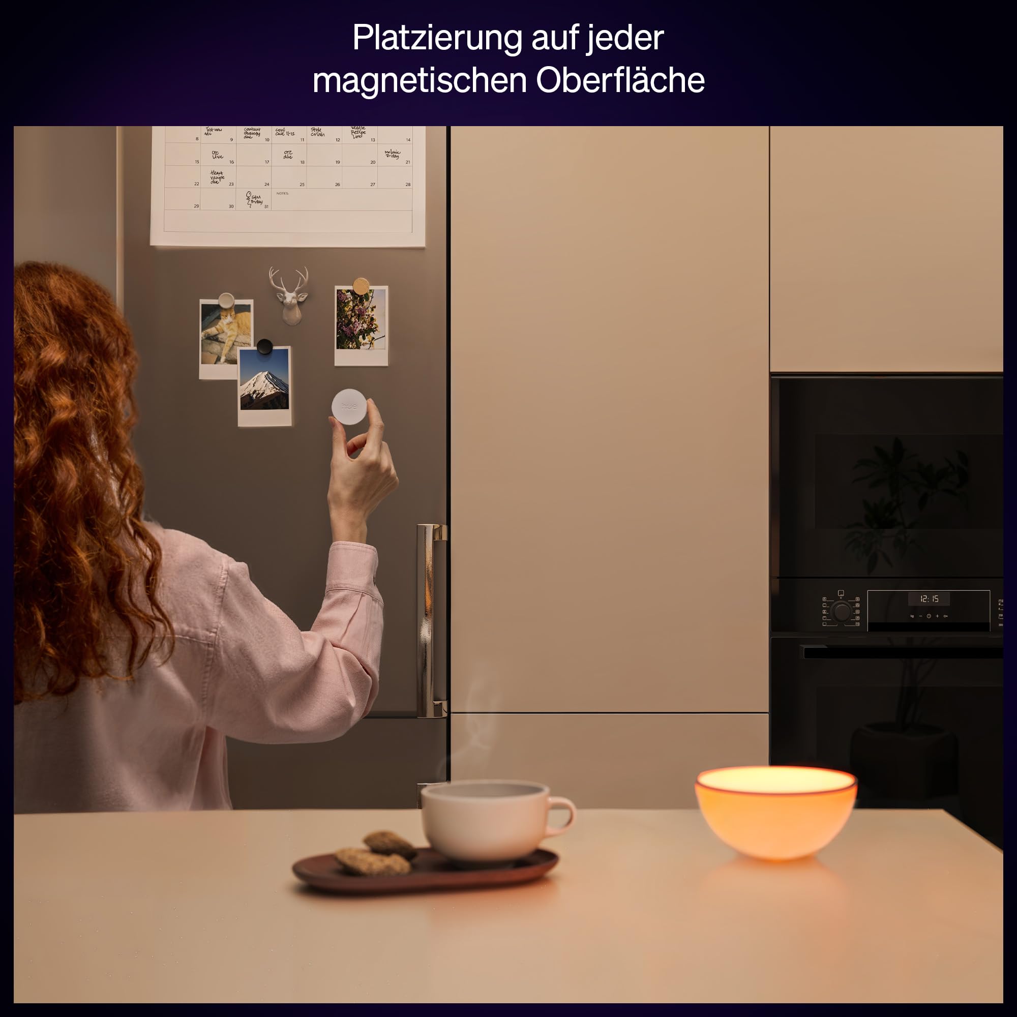 Philips Hue Smart Button für Hue Lichtsysteme, Smarter Dimmer zur Steuerung von Leuchten, kabelloser Lichtschalter ohne Installation, weiß, Neue Generation 5