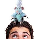 Beeadore Rat Headband Clip Grabs Hair Rat Plush Mouse Ears Stuffed Animal Costume Props Funny for Adults