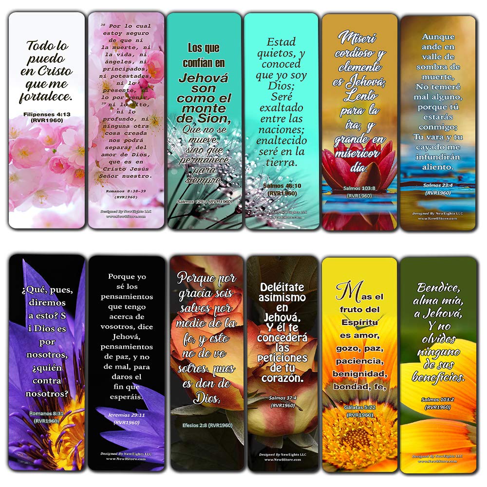 Spanish Christian Faith Scripture Bookmarks RVR1960 (30-Pack)