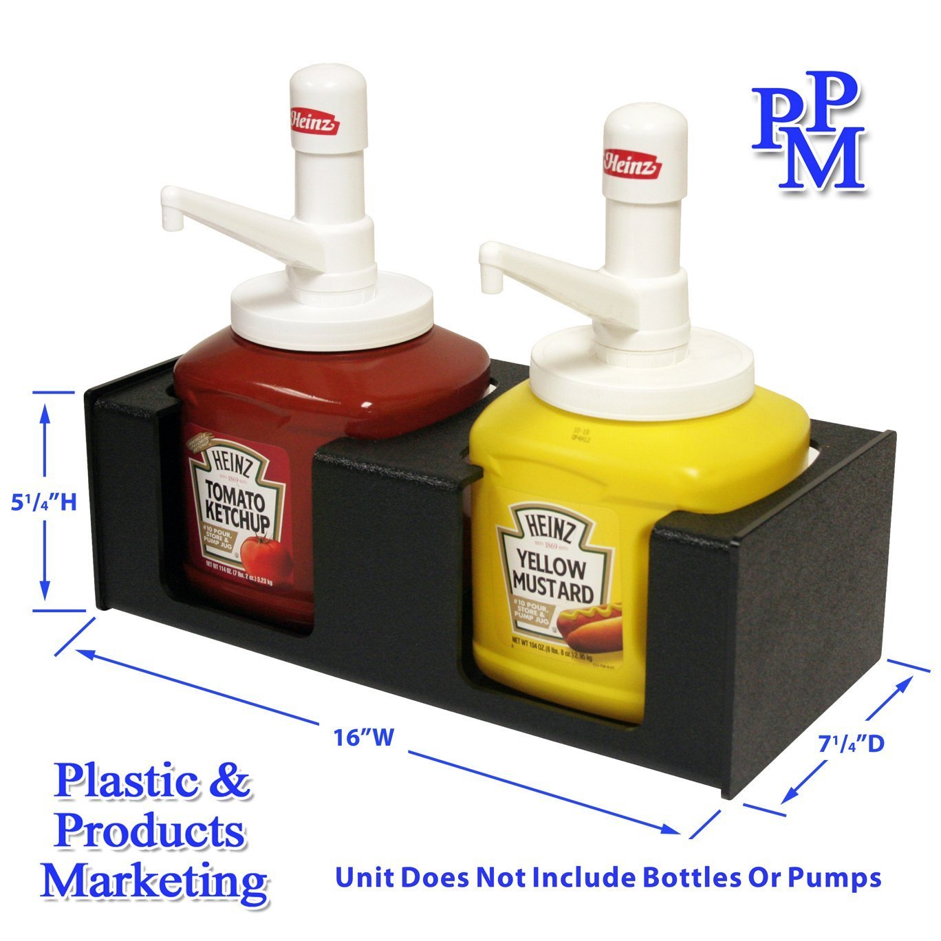 Handsome Condiment Holder for Heinz Pumped Mustard & Ketchup 10 Jugs