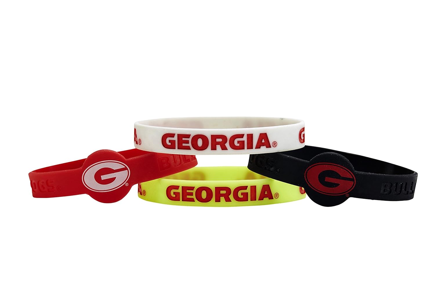 aminco NCAA unisex Ncaa Silicone Bracelets 4 pack