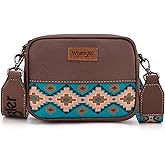Wrangler Small Crossbody Bags for Women Aztec Mini Purses with Guitar Strap | with Guitar Strap