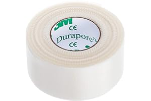 3M Durapore Surgical Tape 1/2"X10Yard Roll Silk Hypoallergenic - Pack of 12 Rolls - Model 1538-0