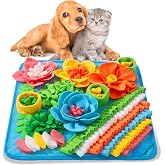 Oliumt Snuffle Mat for Dogs, Sniff Mat Slow Feeding Mat for Small Pets Cats, Rabbits - Help Stress Relief and Training - Stimulate Your Pet's Foraging Skills! (Blue)