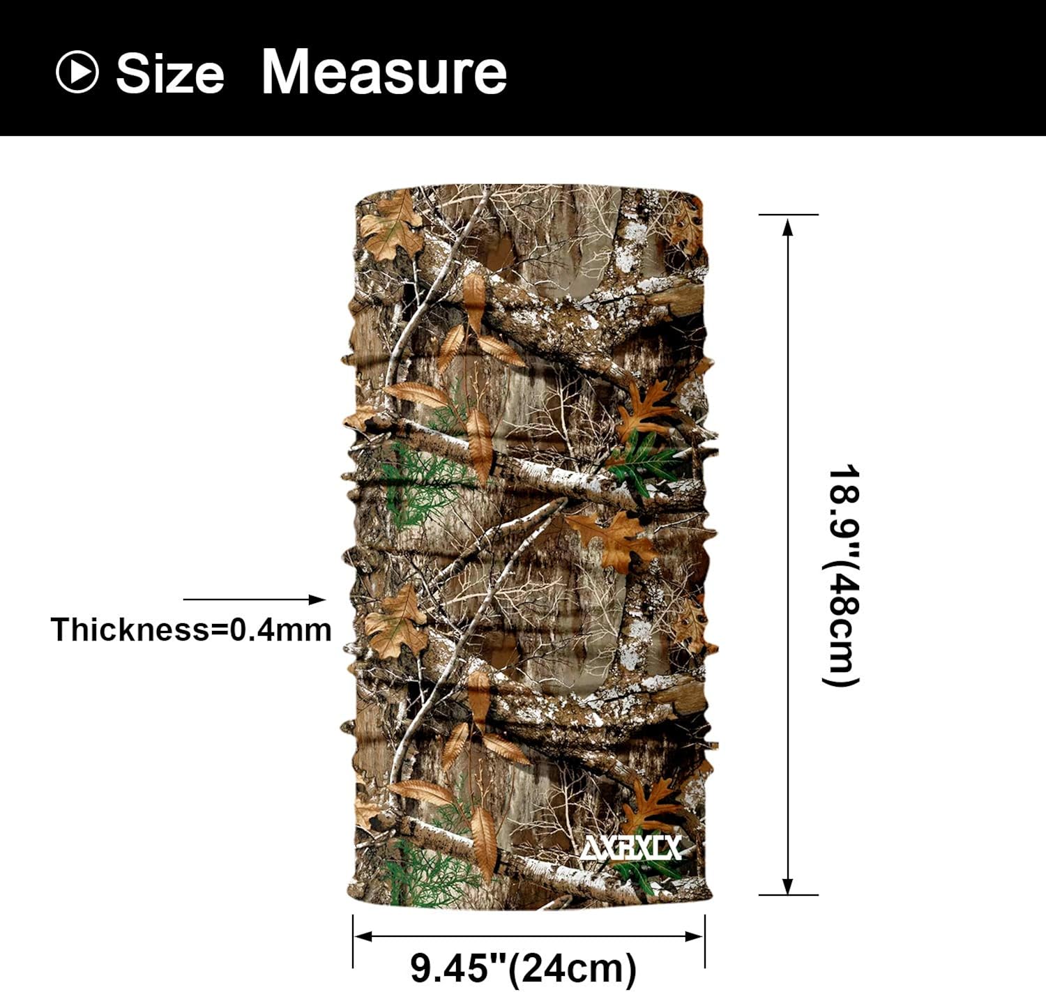 AXBXCX 2 Pack - Camouflage Print Seamless Neck Gaiter Bandana Face Mask Headband Headwear Scarf for Fishing Hiking Hunting Cycling Motorcycle Riding Skiing Outdoor Sport 065: Clothing