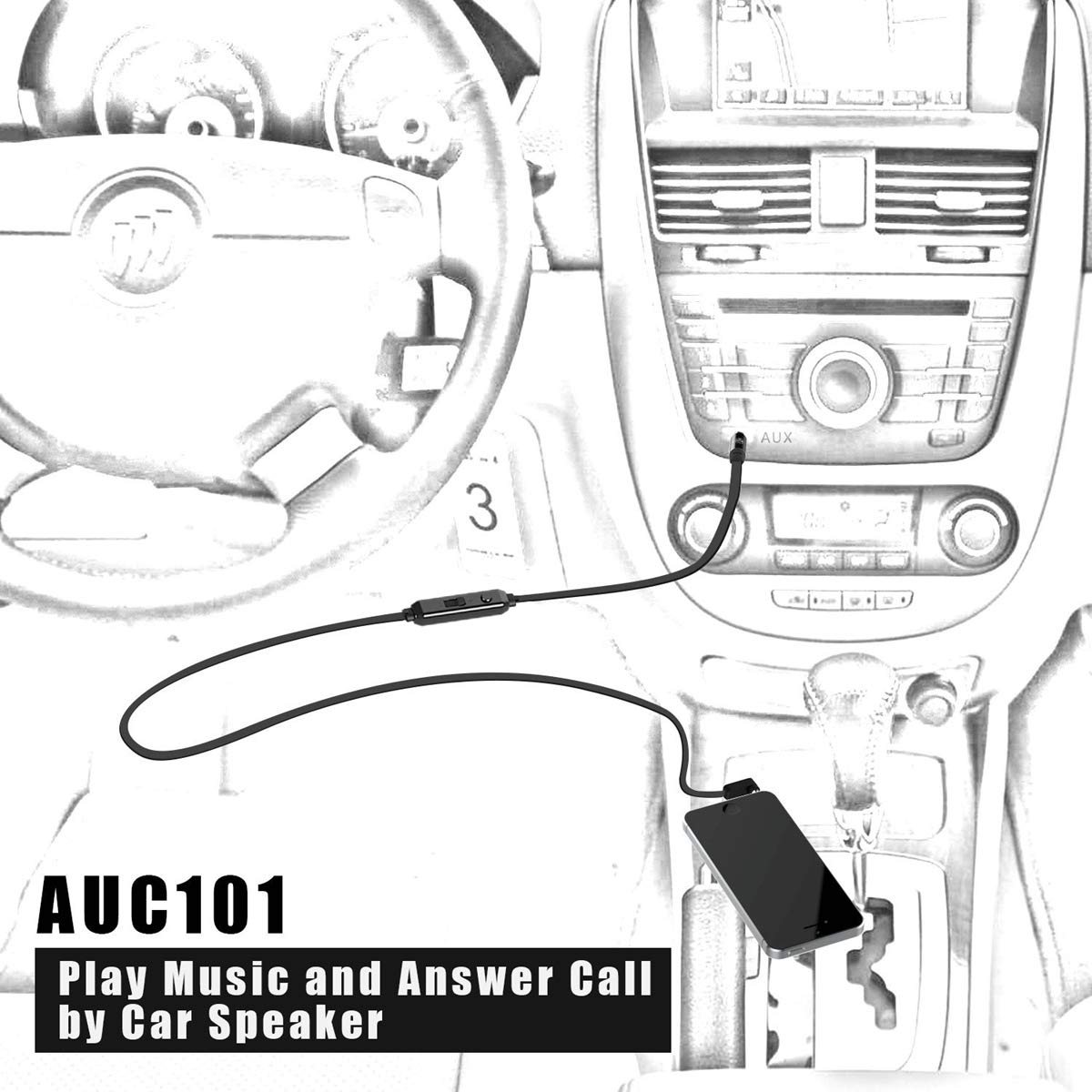 Aux Cord 3.5mm 3ft with Mic and Volume Control Aux Audio Cable for Connect Gaming Headphones/Headsets with Xbox/P4P│Male to Male Replacement Cord for Music and Voice Streaming for Cellphone