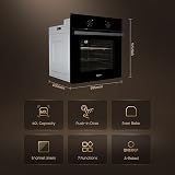 Hisense Built-in 60L Electric Oven Black 530x595x595 mm A Rated view 2