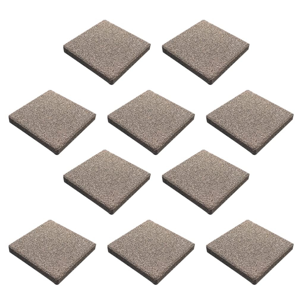 Angoily Coral Reproductive Pedestal - 10Pcs Grey Ceramic Frag Plates for Aquarium Coral Propagation and Fish Cor