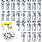 Bindvoew 25PCS Brake Throttle Cable Ends, Universal 1/8" Stainless Steel Clutch Cable Locks Kit - Compatible with Go Kart, Motorcycle, Lawn Mower, Scooters, Bike Repair &amp; Maintenance (Silver-25pcs)