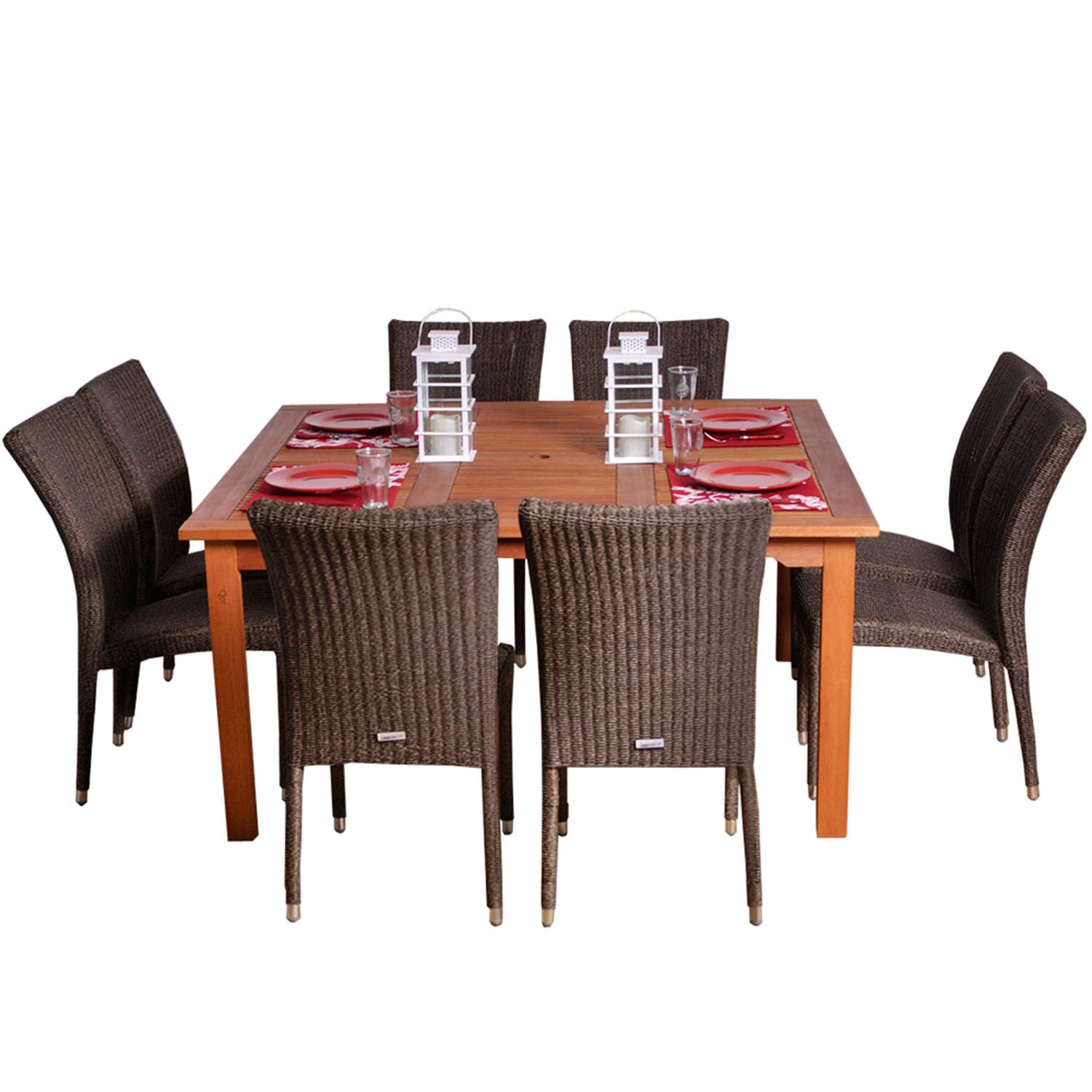 Best Patio Table Wicker Dining International Brown