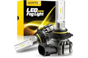AUXITO 9145 LED Fog Light Bulbs, 6000LM 6500K Cool White Light, 300% Brightness H10 9140 9045 9040 Led Fog Lights, CSP LED Chips, DRL Replacement for Cars, Pack of 2