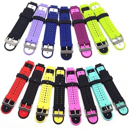 ZSZCXD Soft Silicone Replacement Watch Band for Garmin Forerunner