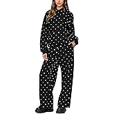HOCANDY Polka Dot Hoodie and Sweatpants Set for Women