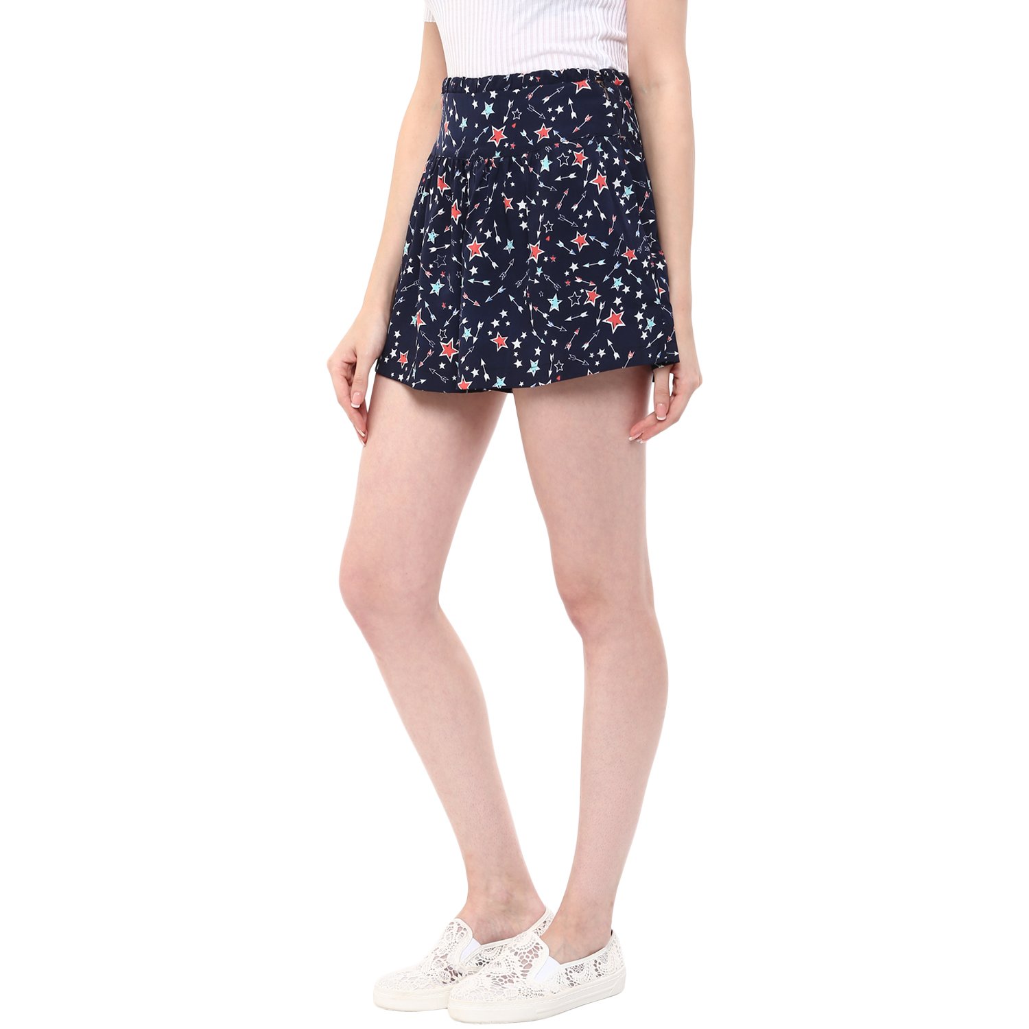 moderno&trade; printed women's blue printed shorts