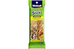 Vitakraft Rabbit/Guinea Pig Popped Grains Treat Sticks - Apple And Orange - 2.5Oz, 31710