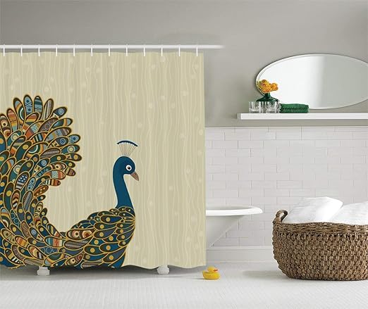 Amazon Com Ambesonne Tuscan Shower Curtain Tuscany Seen From Stone Village Of Montepulciano Italy In Cloudy Day Cloth Fabric Bathroom Decor Set With Hooks 70 Long Green Brown Home Kitchen